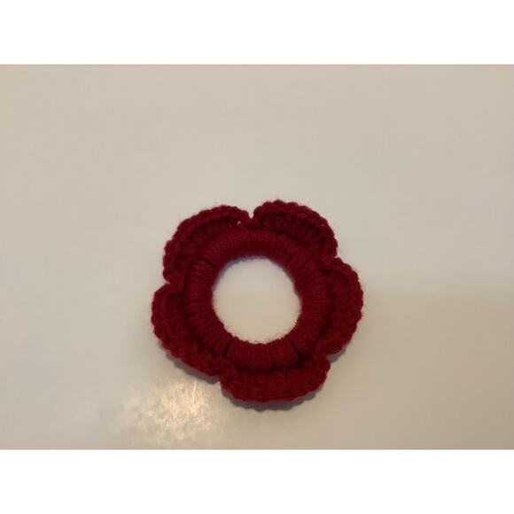 Handmade Crochet Flower Scrunchie - Picture 3 of 6